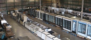 image of warehouse of restaurant equipment | Dakil Auctioneers